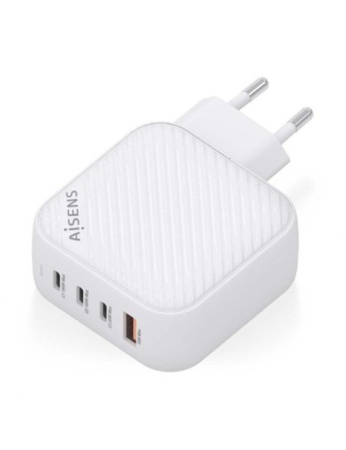 Cargador de Pared GaN Aisens ASCH-100W4P028-W/ 3xUSB Tipo-C/ 1x USB/ 100W