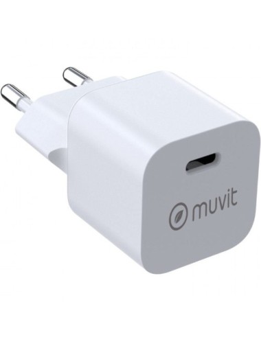Cargador de Pared Muvit For Change MCACC0048/ 1xUSB Tipo-C/ 20W