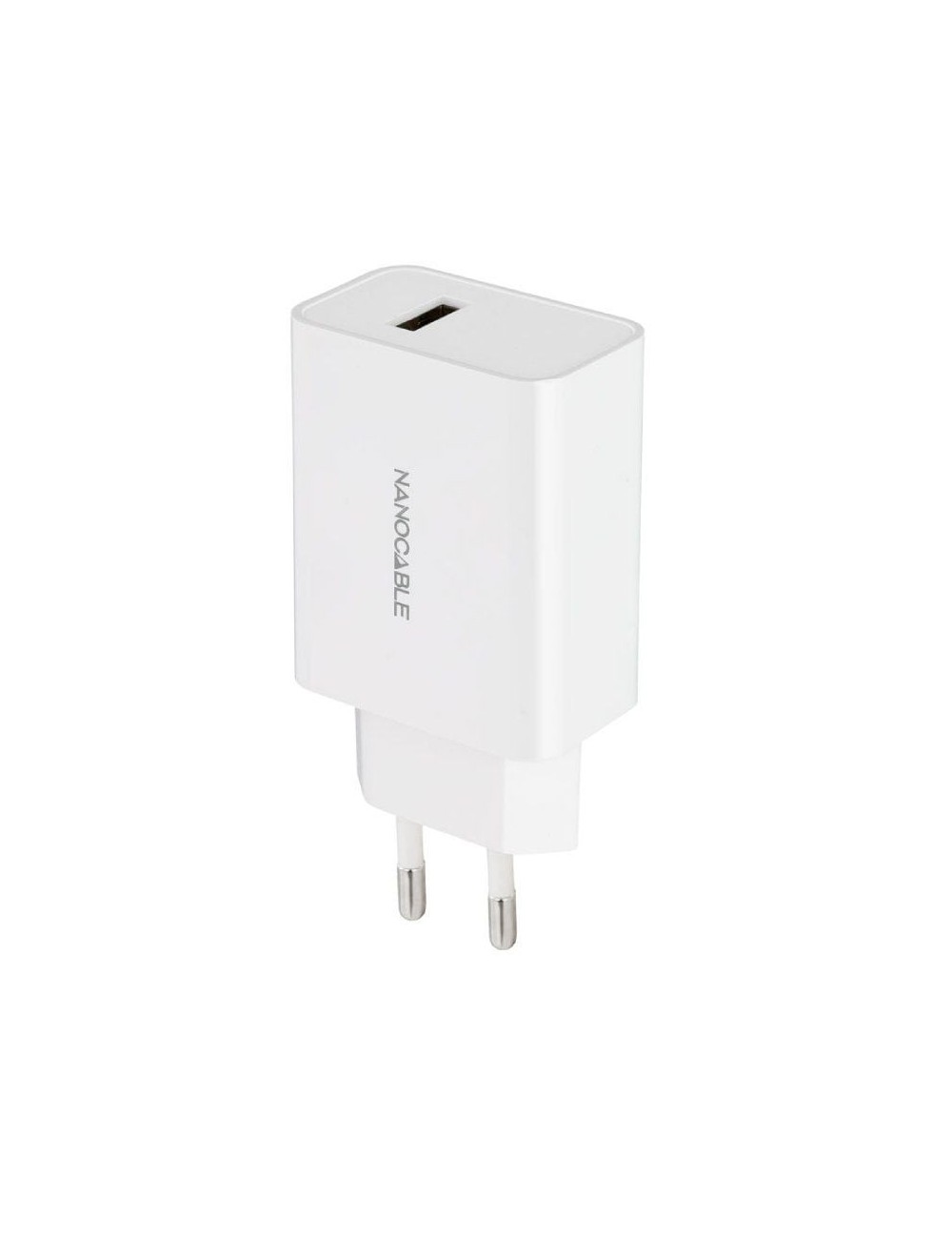 Cargador de Pared Nanocable 10.10.2003/ 1xUSB/ 10W/ Blanco