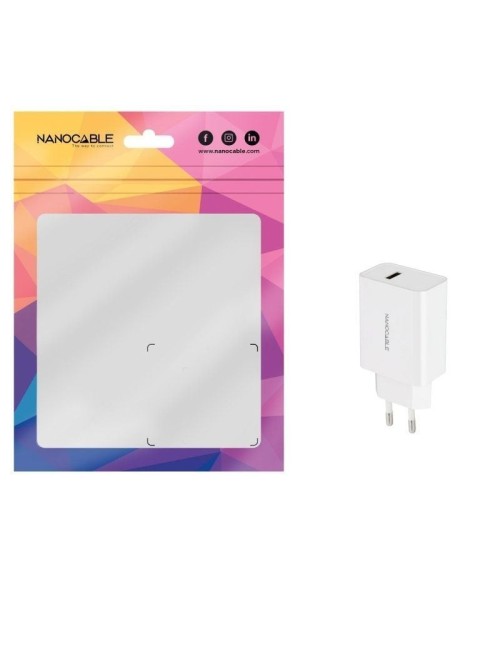 Cargador de Pared Nanocable 10.10.2003/ 1xUSB/ 10W/ Blanco