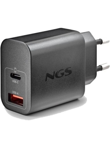 Cargador de Pared GaN NGS Era 30W/ 1xUSB Tipo-C/ 1xUSB/ 30W
