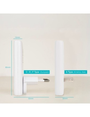 Cargador de Pared Universal GaN para Viaje TooQ TQWC-GANSL65W1A1C/ 1xUSB Tipo-C/ 1xUSB/ 65W