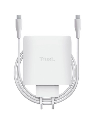 Cargador de Pared GaN Trust Maxo 100W/ 2xUSB Tipo-C/ Incluye Cable USB Tipo-C/ 100W
