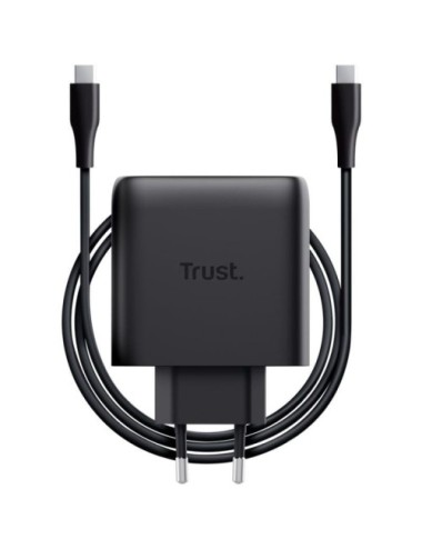 Cargador de Pared GaN Trust Maxo 65W/ 1xUSB Tipo-C/ Incluye Cable USB Tipo-C/ 65W