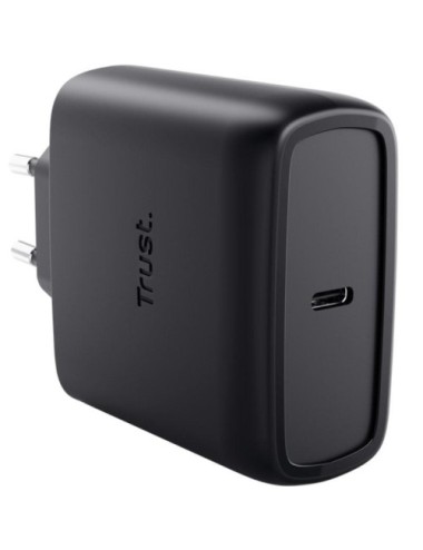 Cargador de Pared GaN Trust Maxo 65W/ 1xUSB Tipo-C/ Incluye Cable USB Tipo-C/ 65W