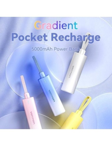 Powerbank 5000mAh Vention FHWL0/ 20W/ Azul
