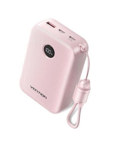 Powerbank 20000mAh Vention FKBP0-C/ 22.5W/ Rosa/ Incluye Cable USB Tipo-C