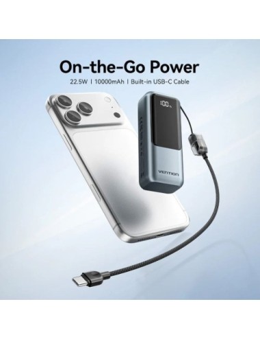 Powerbank 10000mAh Vention FKOH0/ 22.5W/ Gris