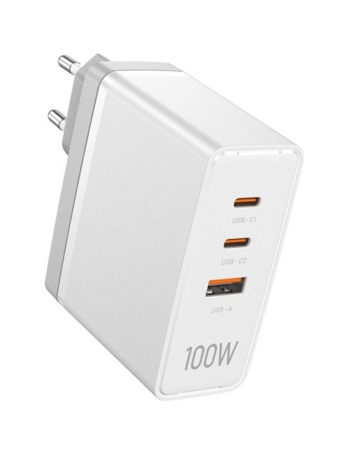 Cargador de Pared GaN Vention FEGW0-EU/ 2xUSB Tipo-C/ 1xUSB/ 100W