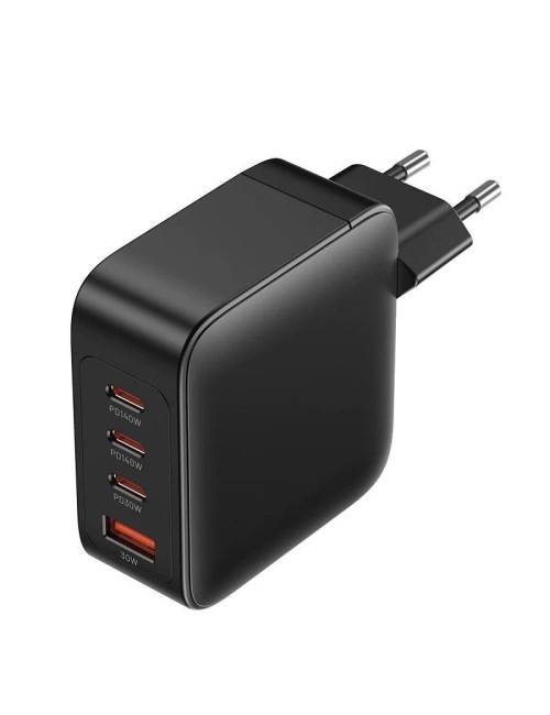 Cargador de Pared GaN Vention FEIB0-EU/ 3xUSB Tipo-C + Cable USB Tipo-C/ 1xUSB/ 140W