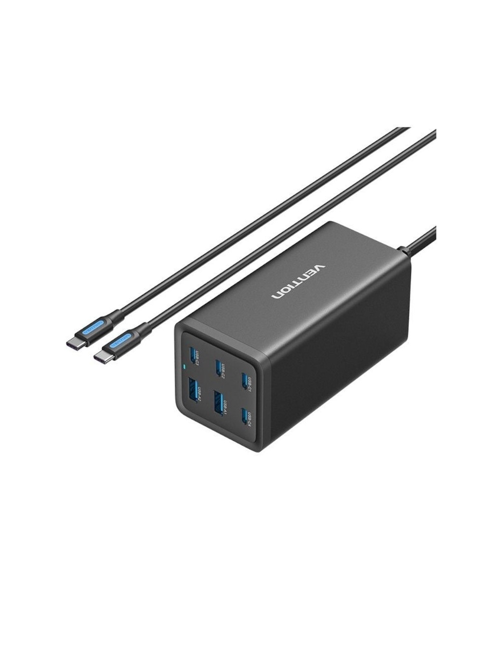Cargador de Pared Vention FENB0-EU/ 4xUSB Tipo-C/ 2xUSB/ 200W