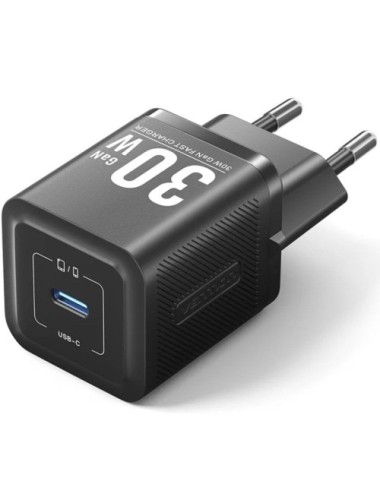 Cargador de Pared GaN Vention FEZB0-EU/ 1xUSB Tipo-C/ 30W