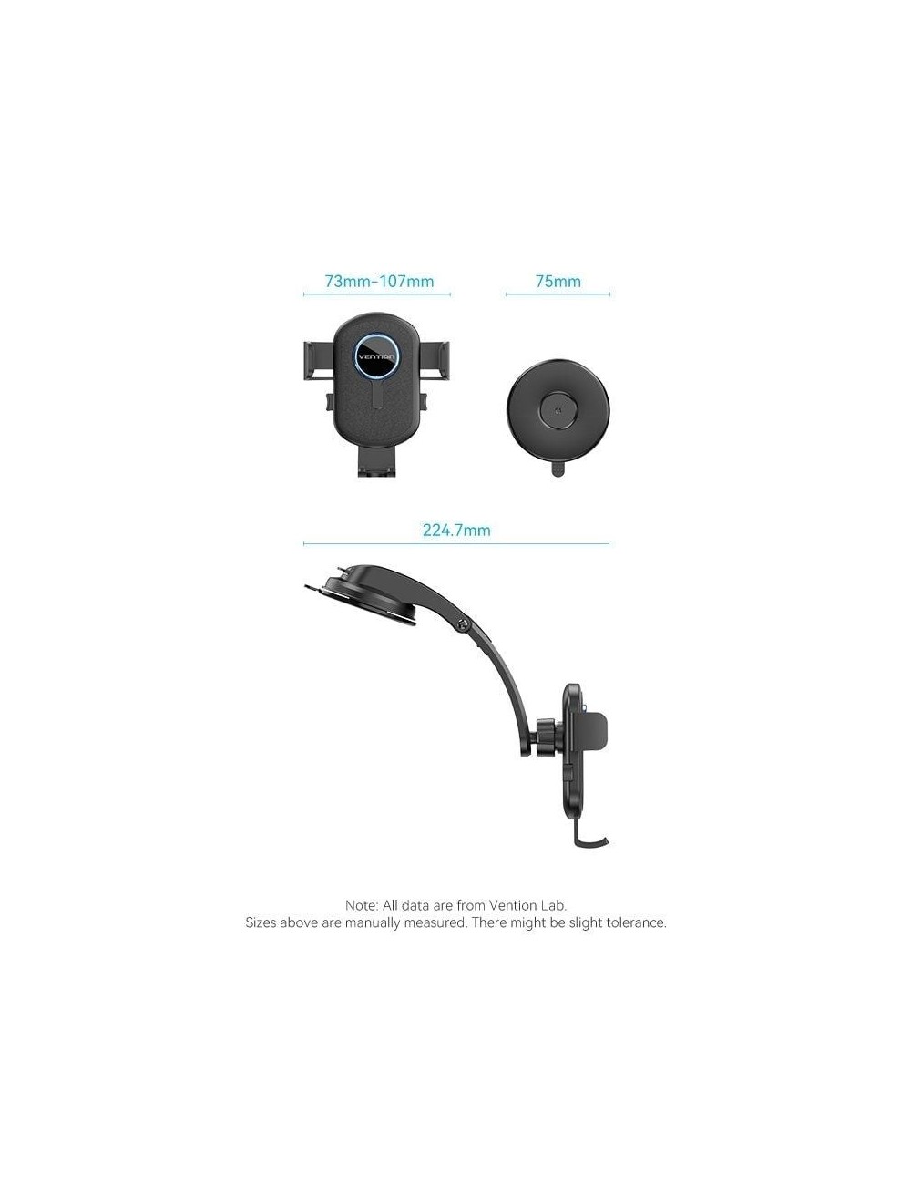 Soporte de Smartphone para Coche Vention KSCB0/ Negro