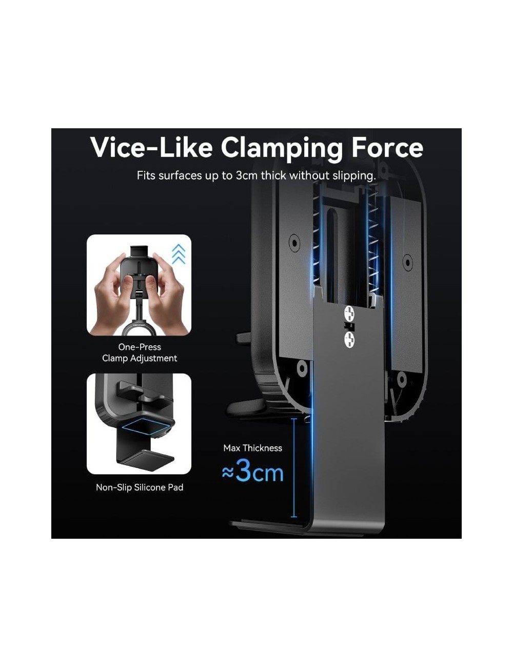 Soporte para Smartphone Vention KSNB0/ Negro