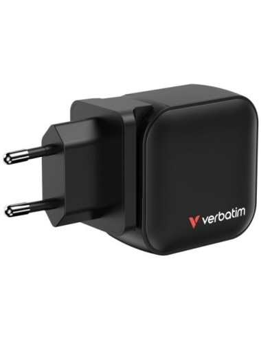 Cargador de Pared Universal GaN para Viaje Verbatim Mini GaN Wall Charger/ 2xUSB Tipo-C/ 1xUSB/ 70W