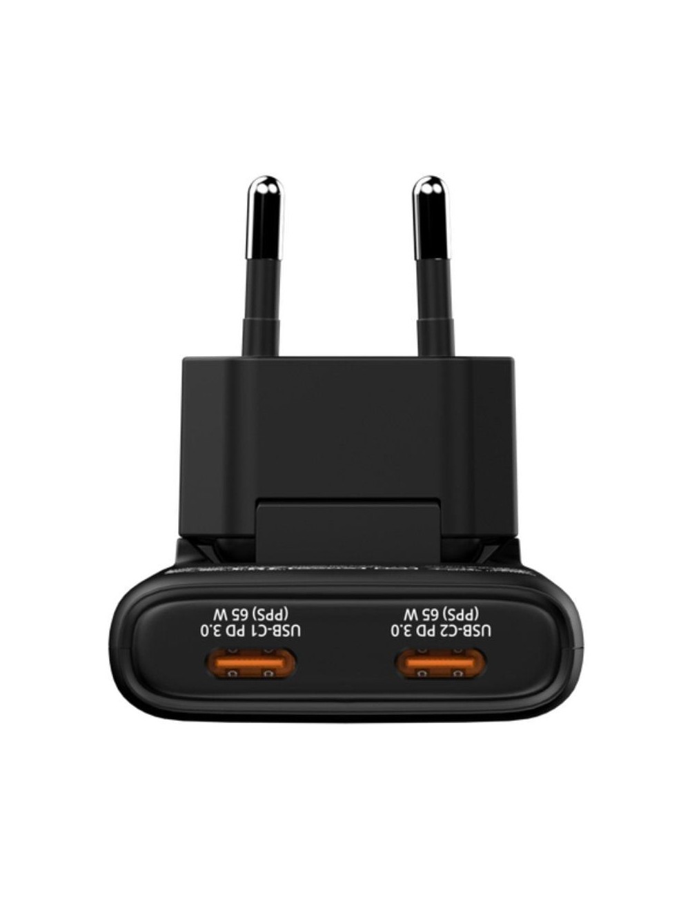 Cargador de Pared GaN Verbatim Fold 'n' Go/ 2xUSB Tipo-C/ 65W