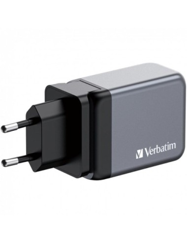 Cargador de Pared Universal GaN para Viaje Verbatim GNC-65/ 2xUSB Tipo-C/ 1xUSB/ 65W