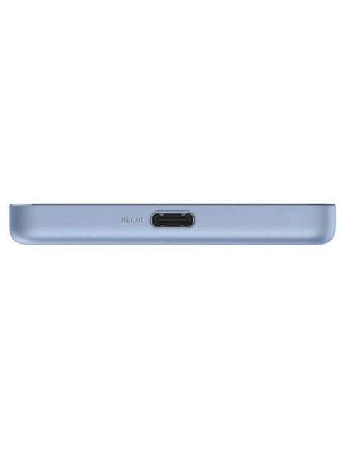 Powerbank 5000mAh Xiaomi Super Slim Magnetic Power Bank 5000/ Wireless/ Azul/ Incluye Cable USB Tipo-C
