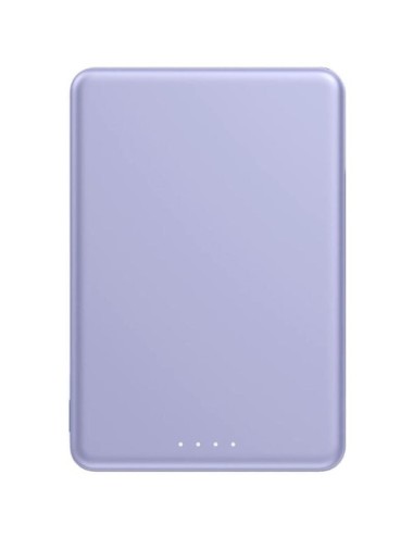 Powerbank 5000mAh Xiaomi Super Slim Magnetic Power Bank 5000/ Wireless/ Púrpura/ Incluye Cable USB Tipo-C