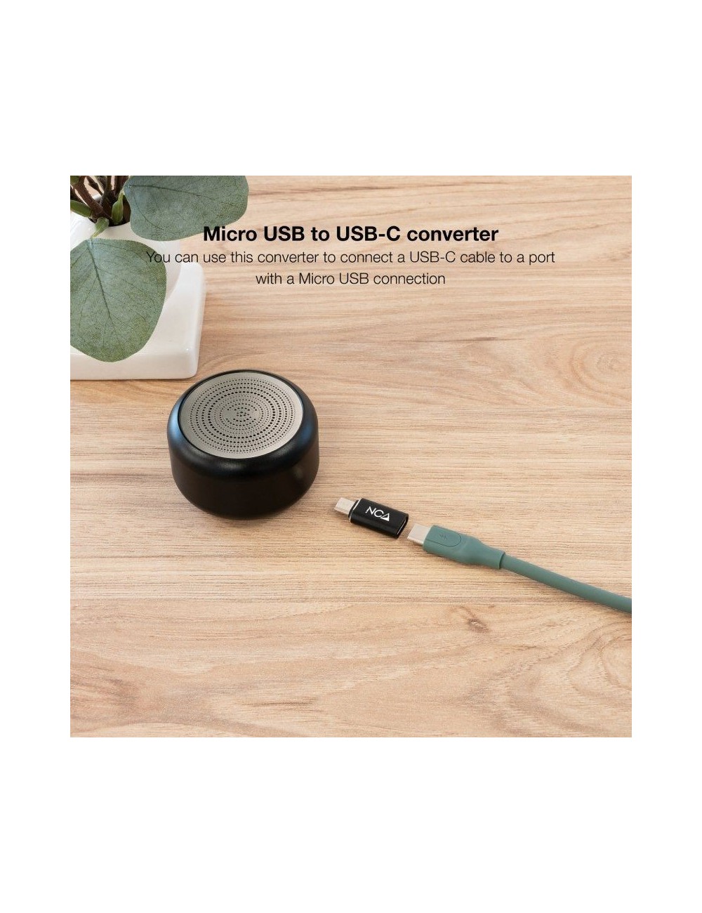 Adaptador Nanocable 10.02.0014/ MicroUSB Macho - USB Tipo-C Hembra