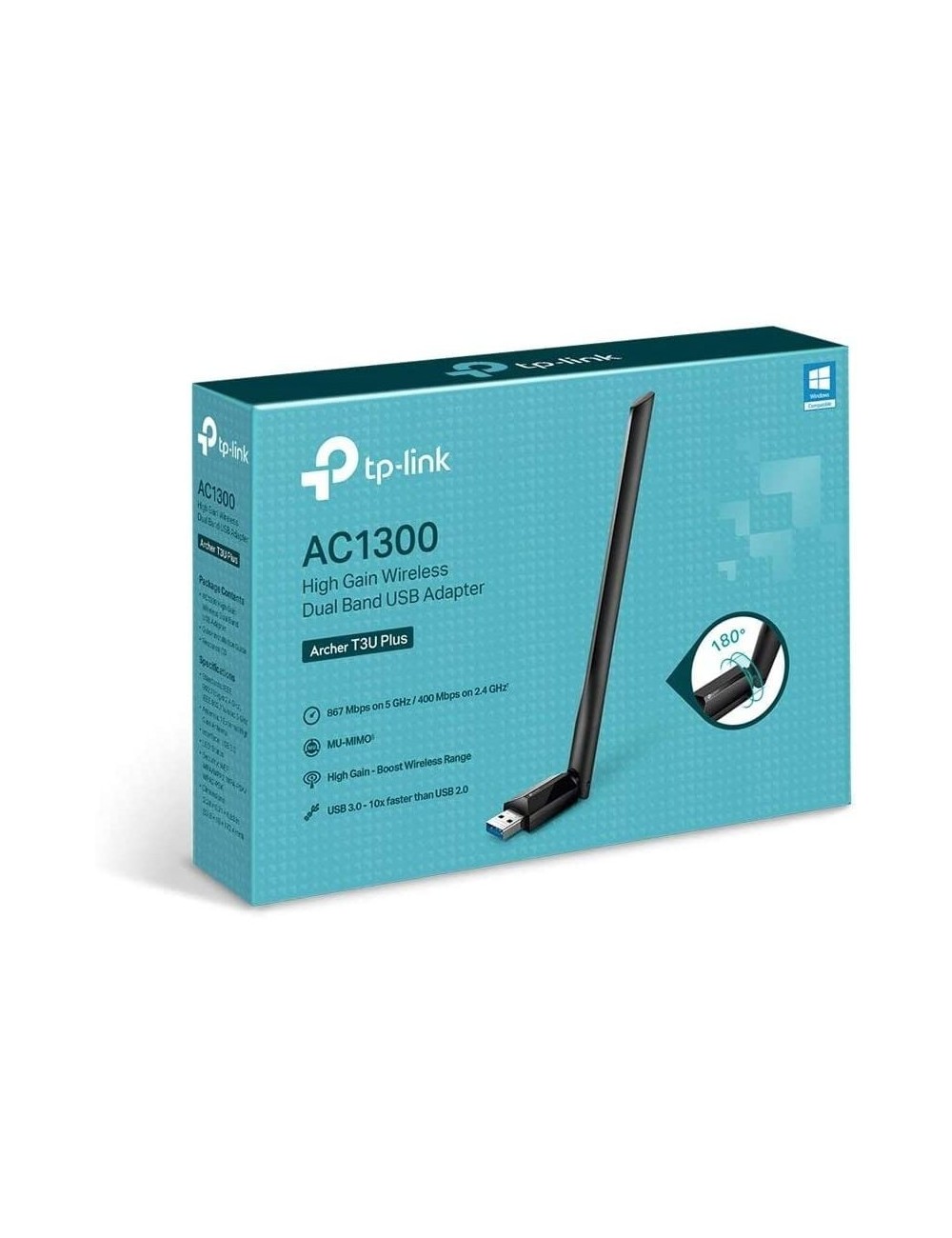 Adaptador USB - WiFi TP-Link Archer T3U Plus/ 867Mbps