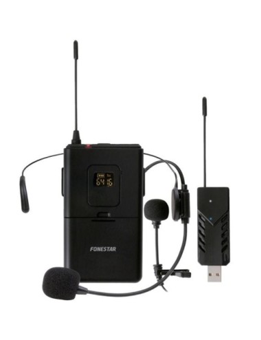 Micrófono de cabeza y solapa UHF Fonestar WI-MIC