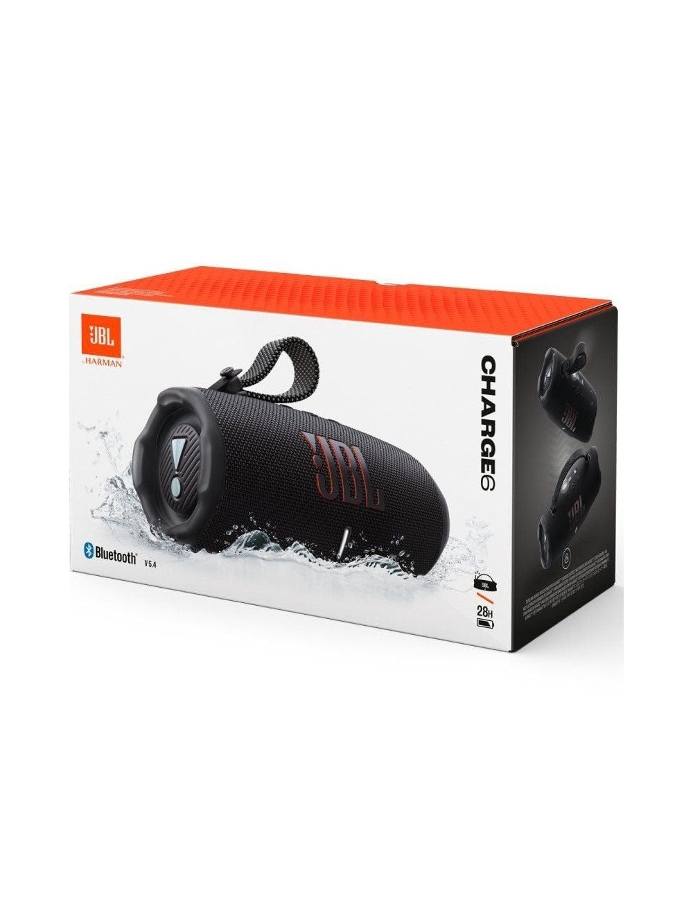 Altavoz con Bluetooth JBL Charge 6/ 45W/ 1.0/ Negro
