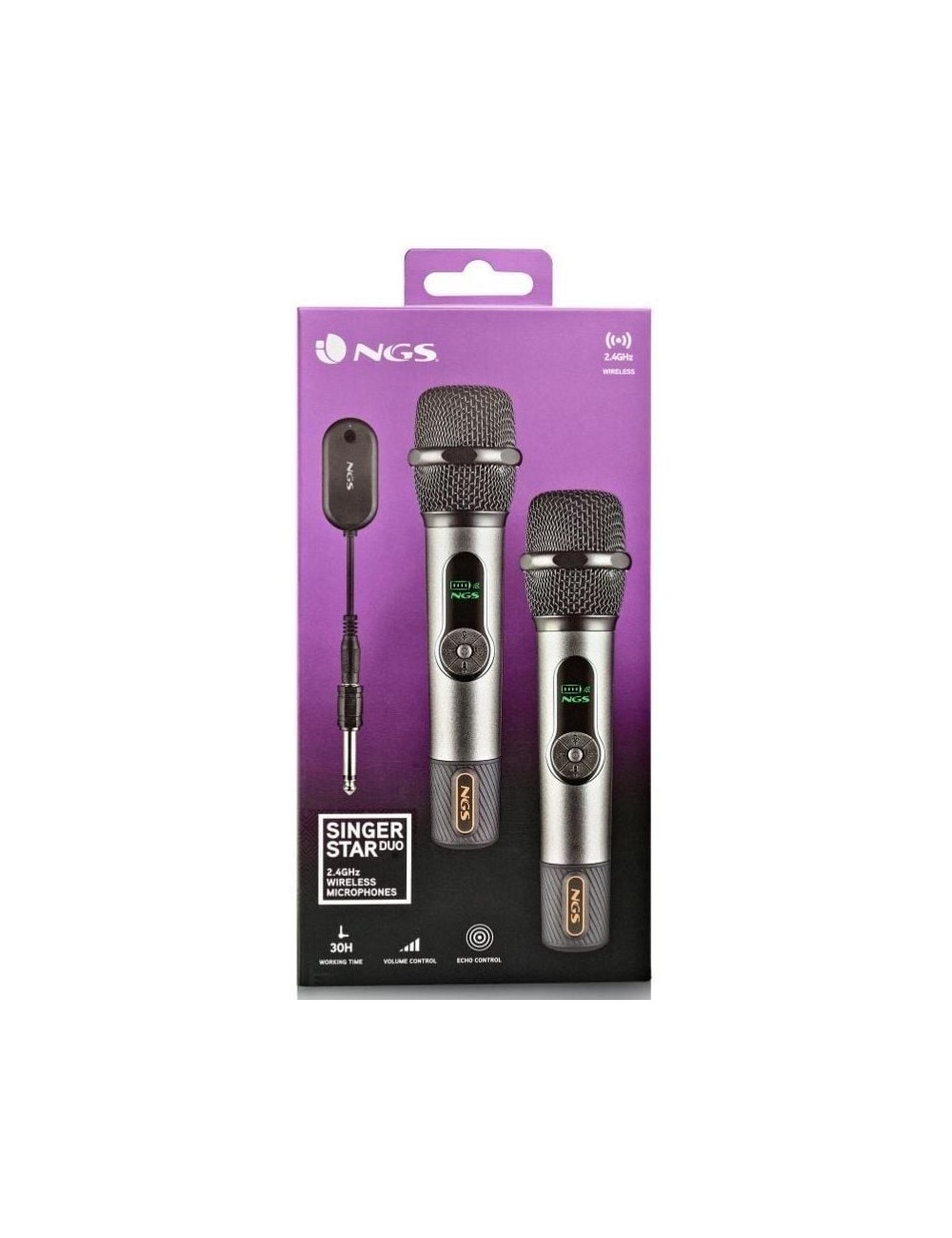 Pack de 2 Micrófonos Inalámbricos NGS Singer Star Duo