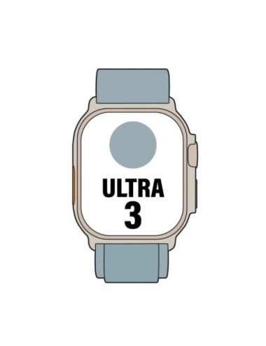Apple Watch Ultra 3/ GPS/ Cellular/ 49mm/ Caja de Titanio Natural/ Correa Loop Alpine Azul Claro S