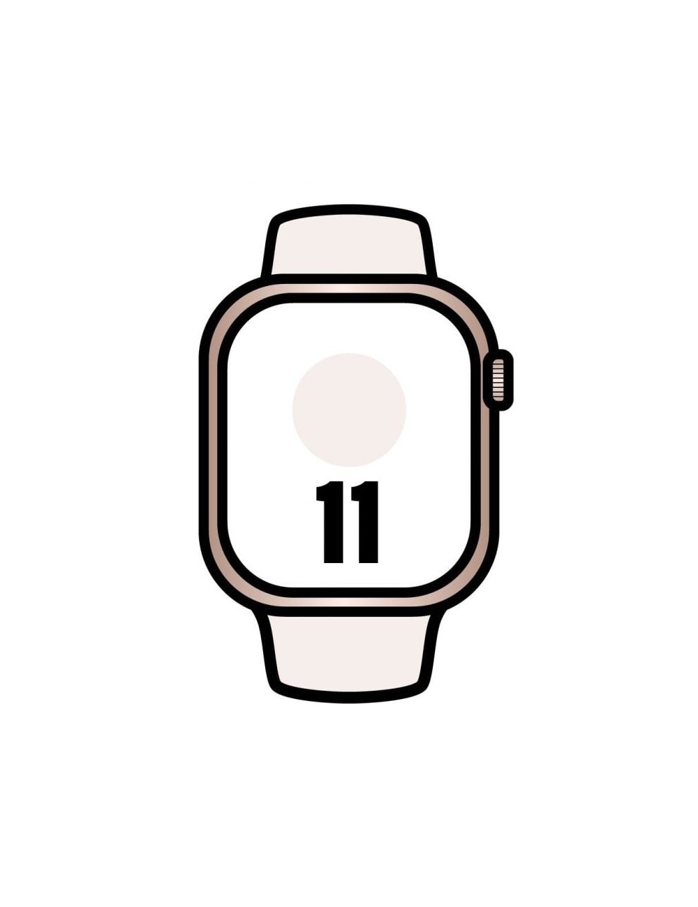 Apple Watch Series 11/ GPS/ 42mm/ Oro Rosa/ Correa Deportiva Rosa rubor (M/L)