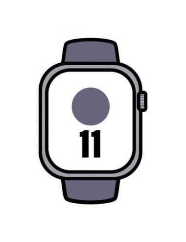 Apple Watch Series 11/ GPS/ 46mm/ Plata/ Correa Deportiva Niebla Lila (M/L)