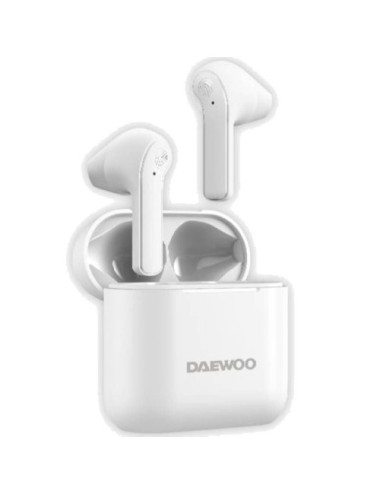 Auriculares Bluetooth Daewoo DW2021 con estuche de carga/ Autonomía 5h/ Blancos