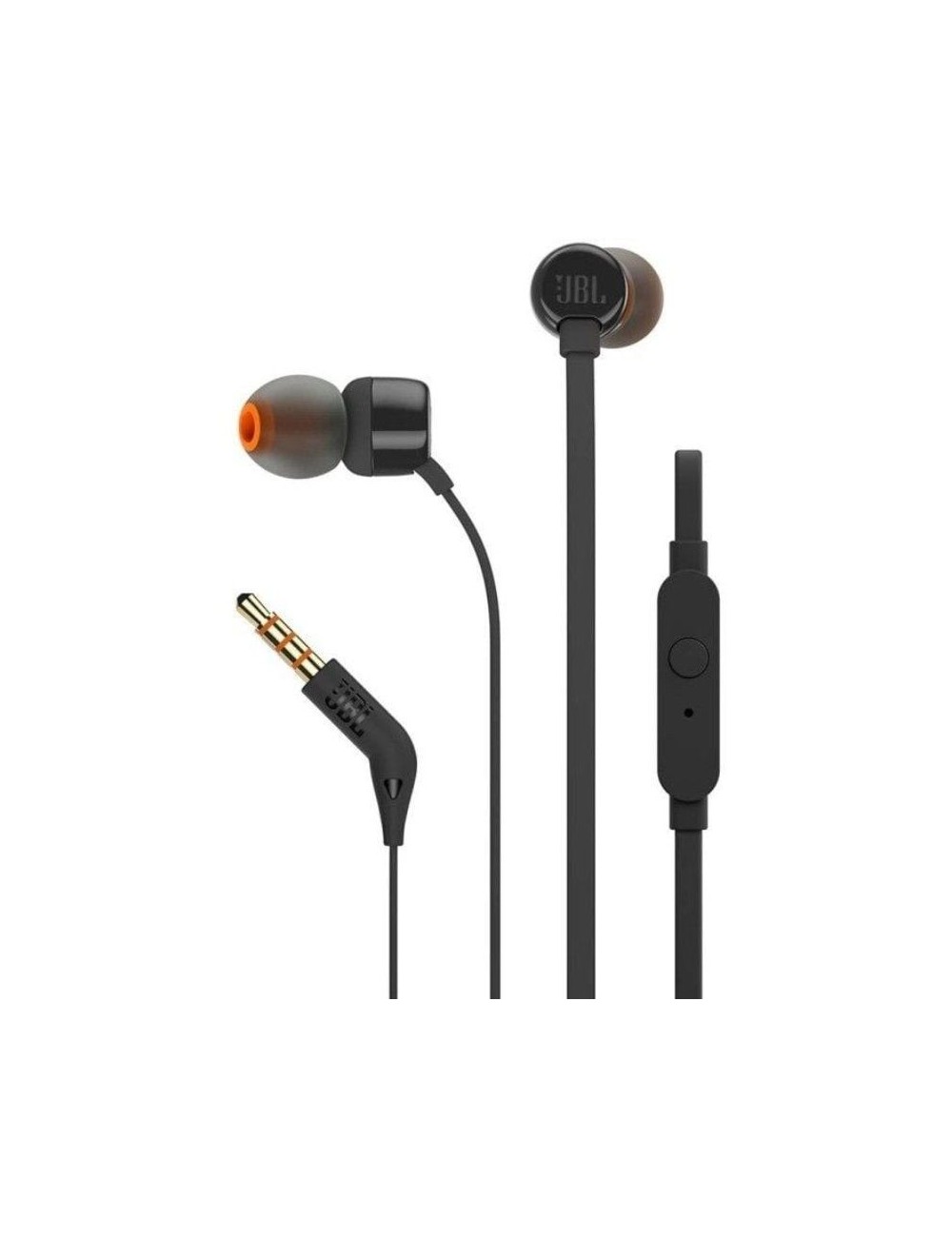 Auriculares Intrauditivos JBL Tune 160/ con Micrófono/ Jack 3.5/ Negros