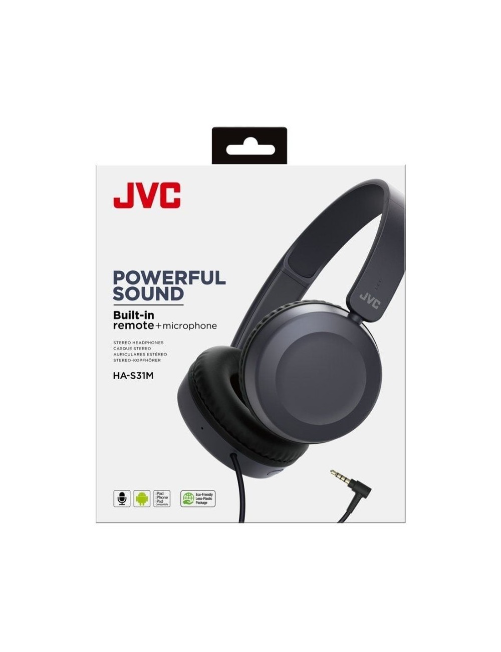 Auriculares JVC HA-S31M/ con Micrófono/ Jack 3.5/ Azules