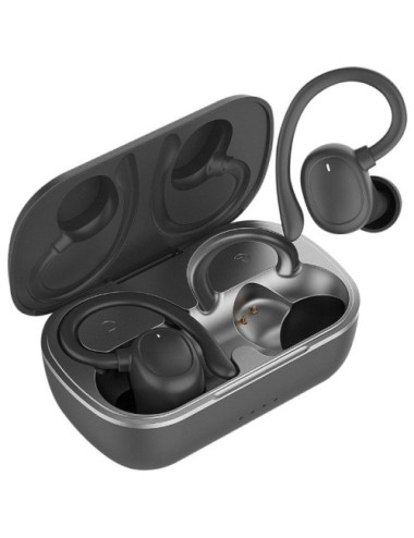 Auriculares Deportivos Bluetooth Muvit iO Smart True Wireless Sport ENC con estuche de carga/ Autonomía 6h/ Negros