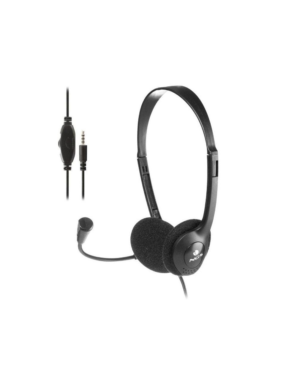 Auriculares NGS MS103 MAX/ con Micrófono/ Jack 3.5/ Negros