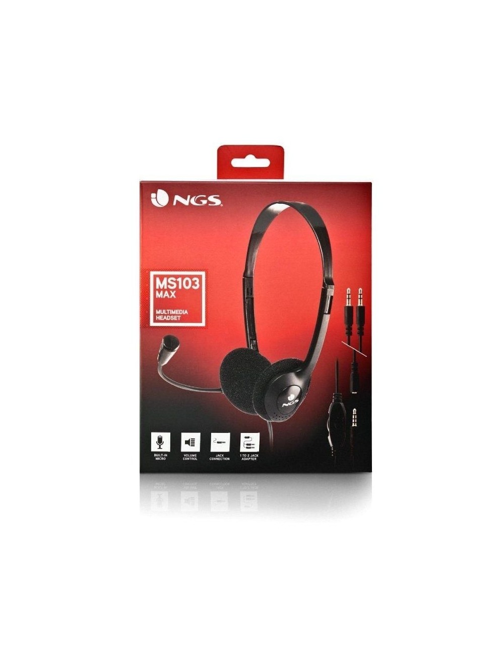 Auriculares NGS MS103 MAX/ con Micrófono/ Jack 3.5/ Negros