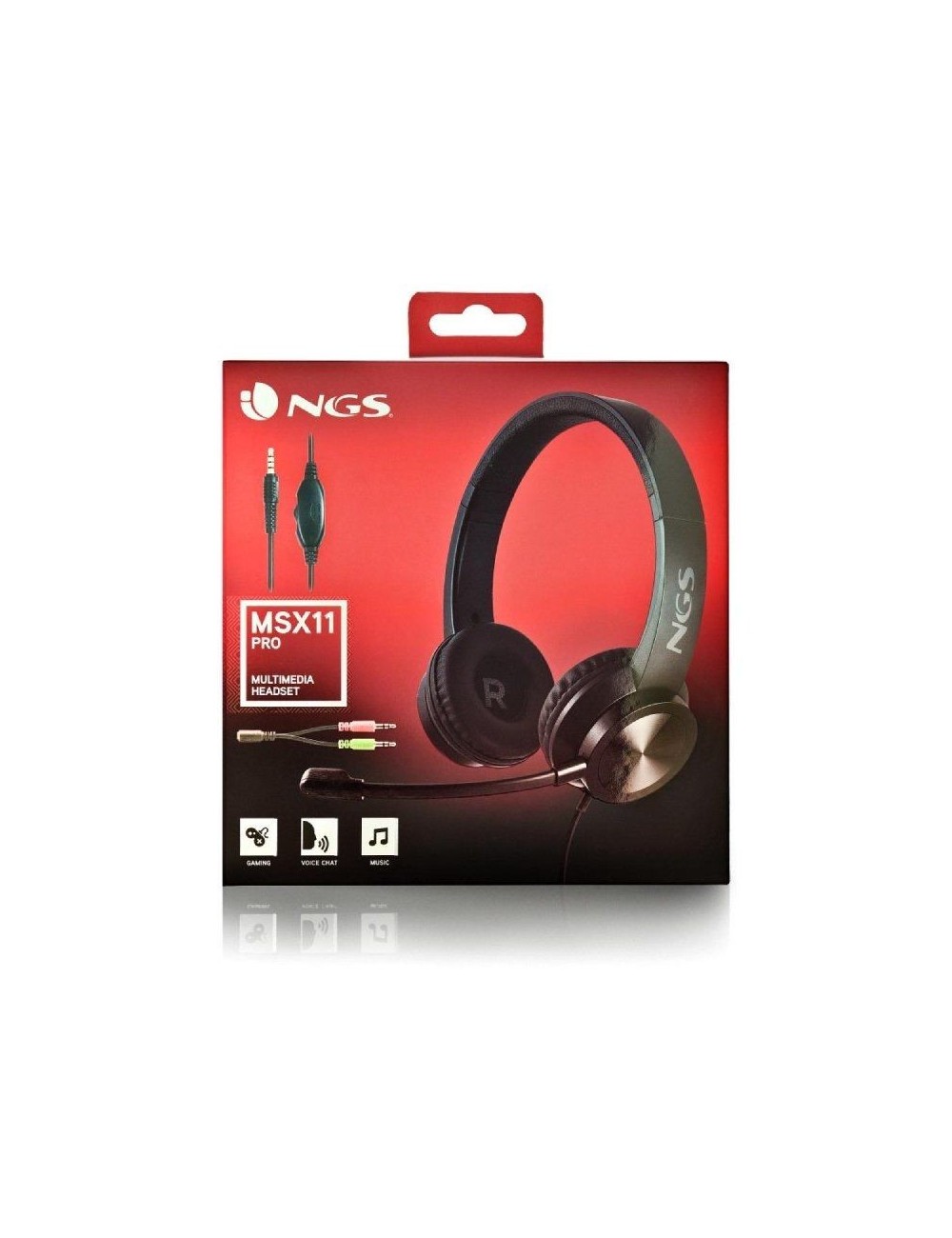Auriculares NGS MSX 11 Pro/ con Micrófono/ Jack 3.5/ Negros