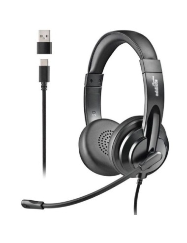 Auriculares NGS VOX605 USB-C/ con Micrófono/ USB Tipo-C/ Negros