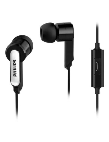 Auriculares Intrauditivos Philips SHE1405/10/ con Micrófono/ Jack 3.5/ Negros