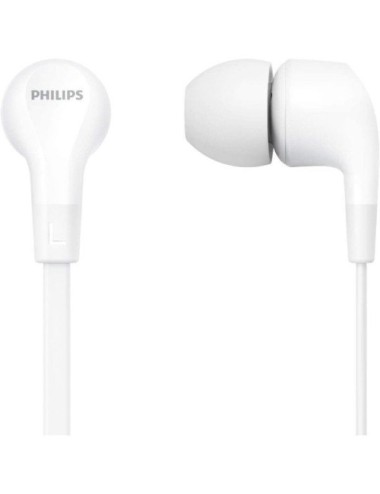 Auriculares Intrauditivos Philips TAE1105WT/ con Micrófono/ Jack 3.5/ Blancos