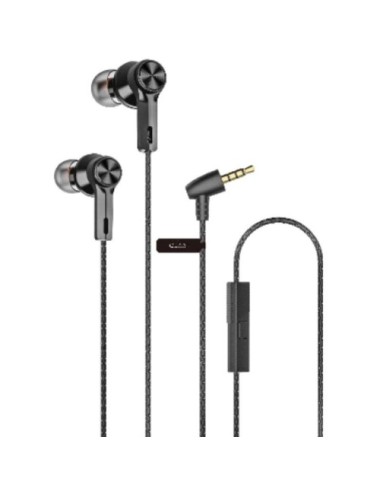 Auriculares Intrauditivos Qubo EB-100/ con Micrófono/ Jack 3.5/ Negros