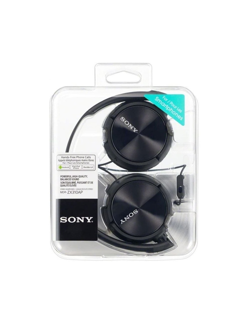 Auriculares Sony MDRZX310APB/ con Micrófono/ Jack 3.5/ Negros