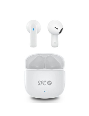 Auriculares Bluetooth SPC Zion 2 Play con estuche de carga/ Autonomía 7h/ Blancos