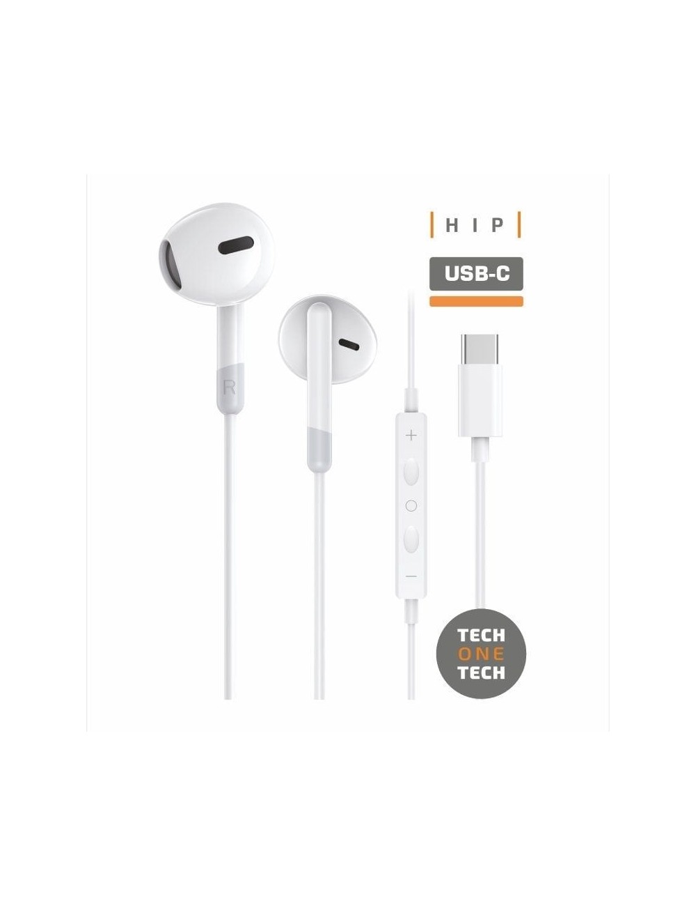 Auriculares Intrauditivos Tech One Tech earTECH TEC1301/ con Micrófono/ USB Tipo-C/ Blancos