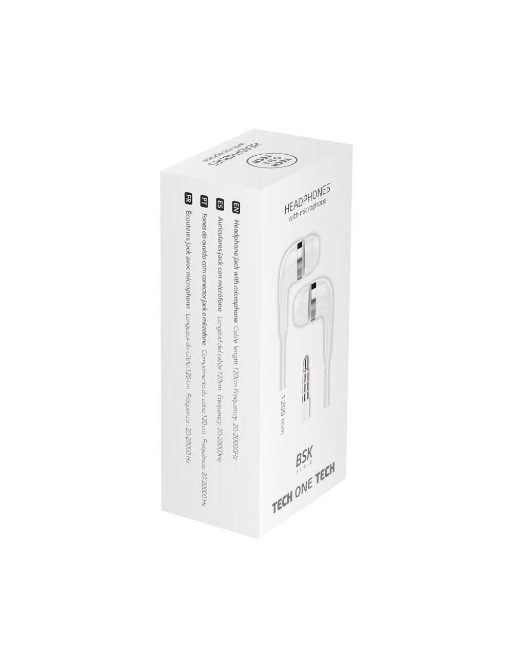 Auriculares Intrauditivos Tech One TEC2905/ con Micrófono/ Jack 3.5/ Blancos