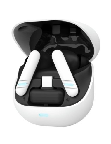 Auriculares Bluetooth Trust GXT 409 Oxxie 25478 con estuche de carga/ Autonomía 7h/ Blanco y Negro
