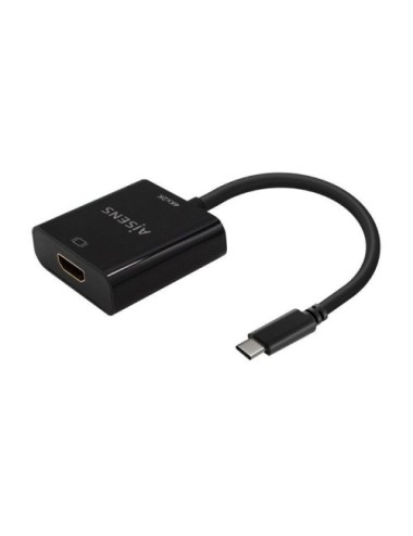 Conversor HDMI 4K 30Hz Aisens A109-0684/ HDMI Hembra - USB Tipo-C Macho/ 15cm/ Negro