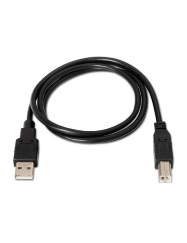 Cable USB 2.0 Impresora Aisens A101-0006/ USB Tipo-B Macho - USB Macho/ 1.8m/ Negro
