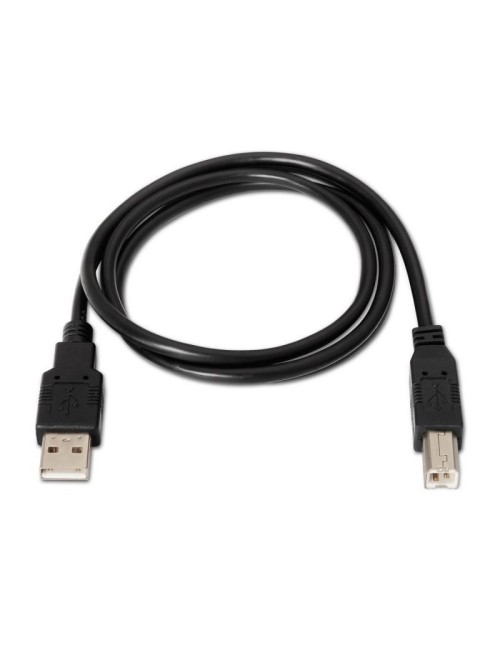 Cable USB 2.0 Impresora Aisens A101-0008/ USB Tipo-B Macho - USB Macho/ 4.5m/ Negro